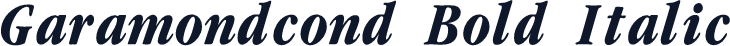 Garamondcond Bold Italic