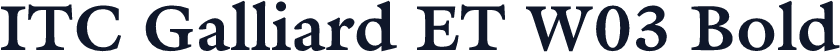 ITC Galliard ET W03 Bold
