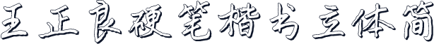王正良硬笔楷书立体简