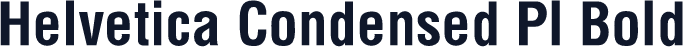 Helvetica Condensed Pl Bold