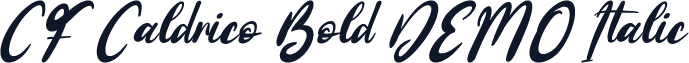CF Caldrico Bold DEMO Italic