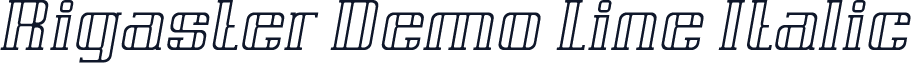 Rigaster Demo Line Italic