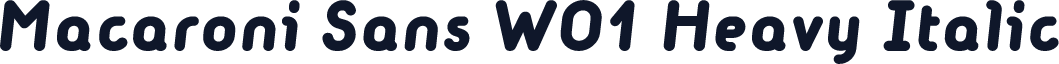 Macaroni Sans W01 Heavy Italic