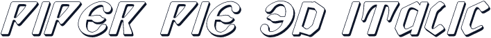 Piper Pie 3D Italic