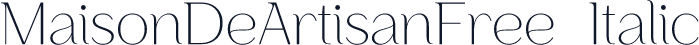 MaisonDeArtisanFree-Italic