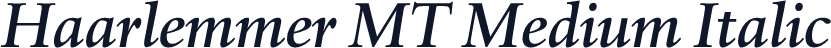 Haarlemmer MT Medium Italic
