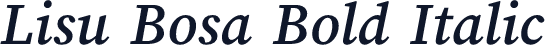Lisu Bosa Bold Italic
