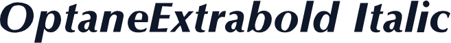 OptaneExtrabold Italic