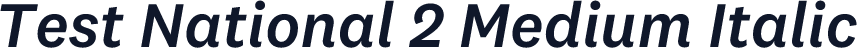 Test National 2 Medium Italic