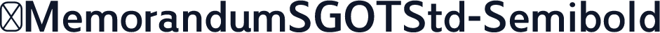 ☞MemorandumSGOTStd-Semibold