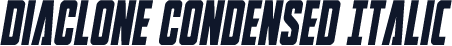 DiaClone Condensed Italic