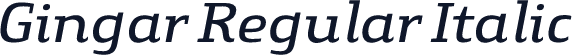 Gingar Regular Italic