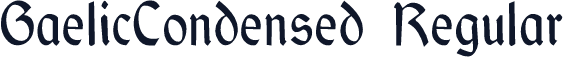 GaelicCondensed Regular