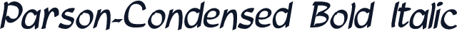 Parson-Condensed Bold Italic
