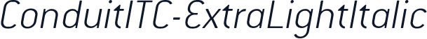 ConduitITC-ExtraLightItalic