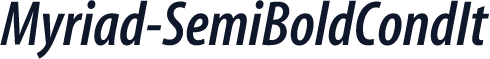 Myriad-SemiBoldCondIt