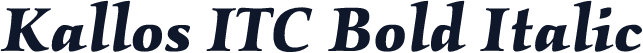 Kallos ITC Bold Italic
