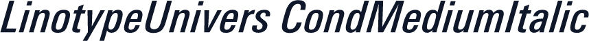 LinotypeUnivers CondMediumItalic