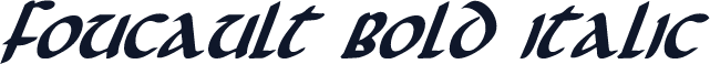 Foucault Bold Italic