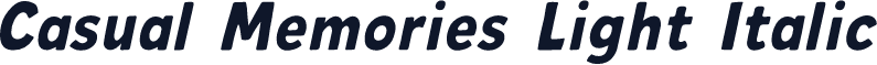 Casual Memories Light Italic