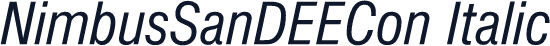 NimbusSanDEECon Italic