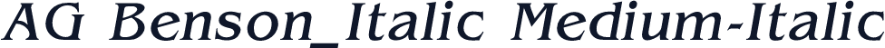 AG Benson_Italic Medium-Italic
