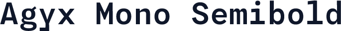 Agyx Mono Semibold