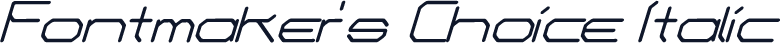 Fontmaker's Choice Italic