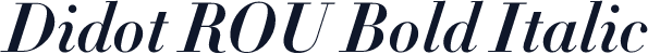 Didot ROU Bold Italic