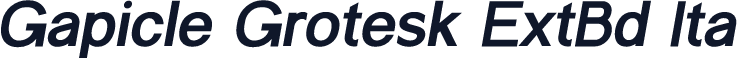 Gapicle Grotesk ExtBd Ita