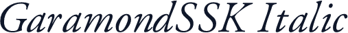 GaramondSSK Italic