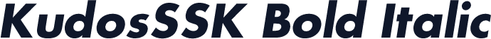 KudosSSK Bold Italic