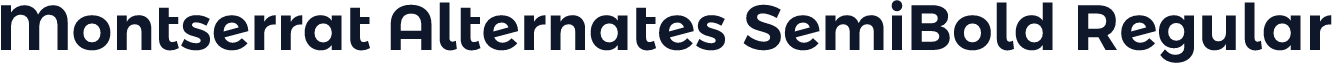 Montserrat Alternates SemiBold Regular