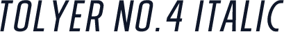 Tolyer No.4 Italic