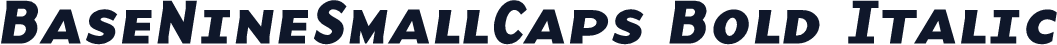 BaseNineSmallCaps Bold Italic