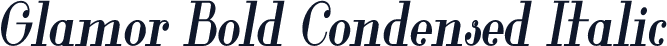 Glamor Bold Condensed Italic