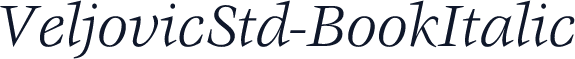 VeljovicStd-BookItalic