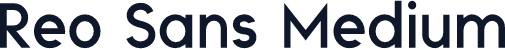 Reo Sans Medium