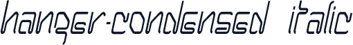 Hanger-Condensed Italic