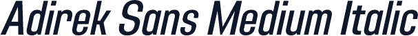 Adirek Sans Medium Italic