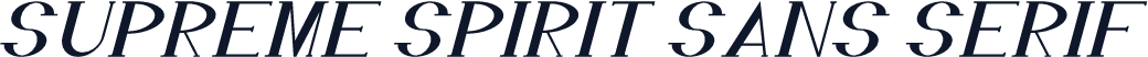 Supreme Spirit Sans Serif