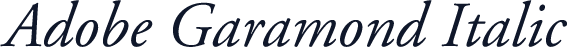 Adobe Garamond Italic