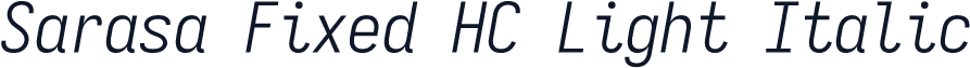 Sarasa Fixed HC Light Italic