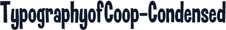 TypographyofCoop-Condensed