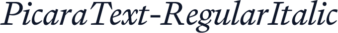 PicaraText-RegularItalic