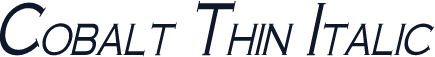 Cobalt Thin Italic