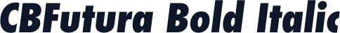 CBFutura Bold Italic