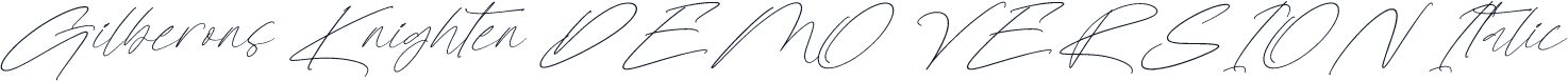 Gilberons Knighten DEMO VERSION Italic