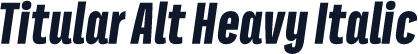 Titular Alt Heavy Italic