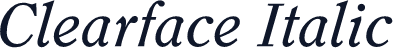 Clearface Italic